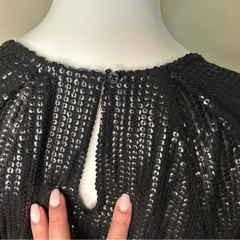 Something Navy Sequin Black Mini Dress - Picture 10 of 16